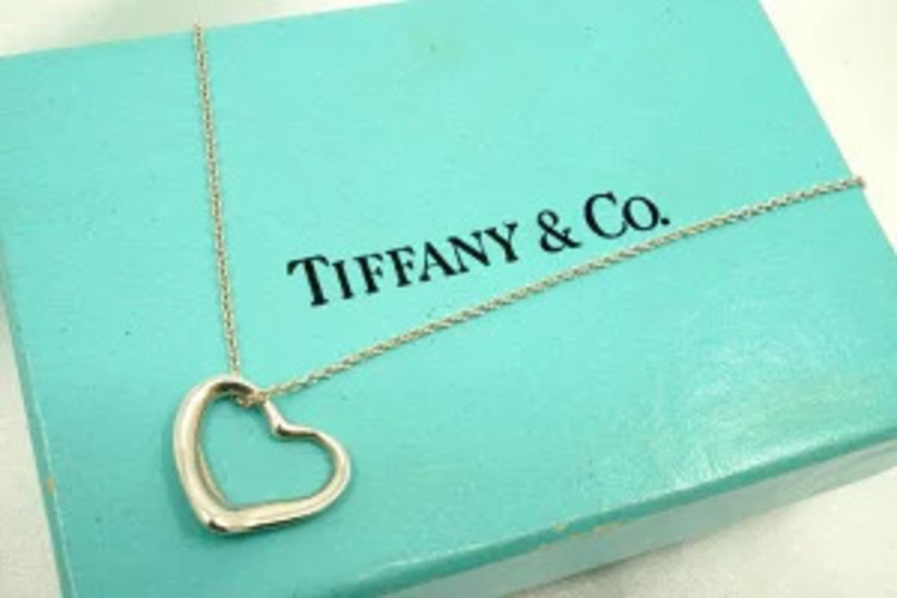 Tiffany Co Elsa Peretti Open Heart Necklace Sterling Silver